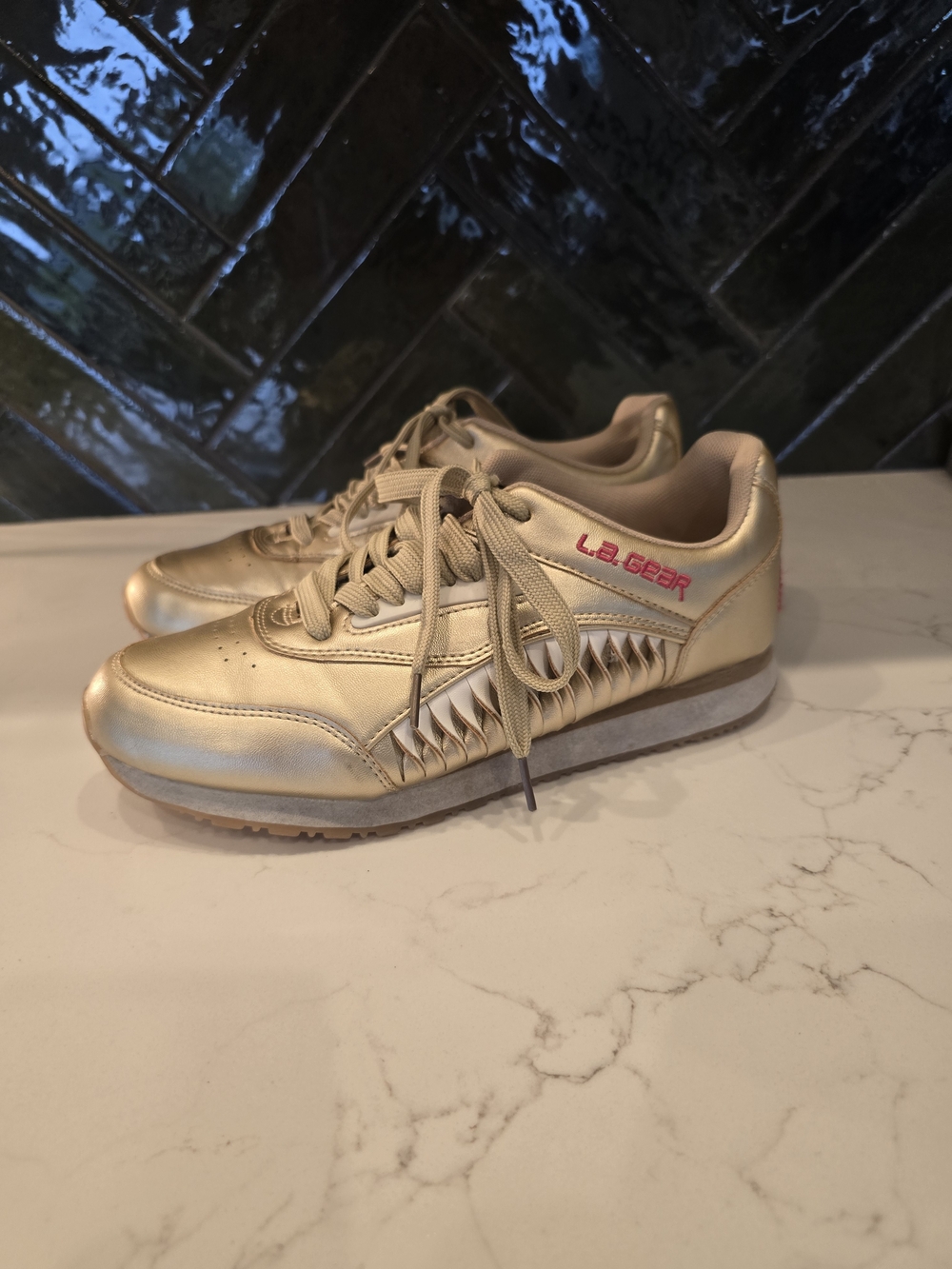 LA Gear Metallic Gold Classic Sneakers